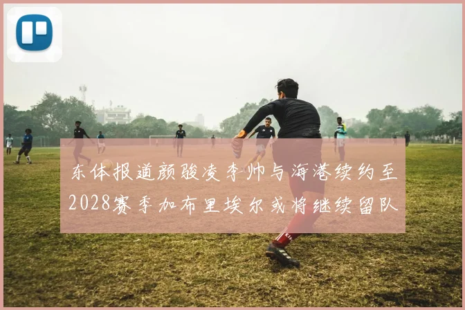 东体报道颜骏凌李帅与海港续约至2028赛季加布里埃尔或将继续留队